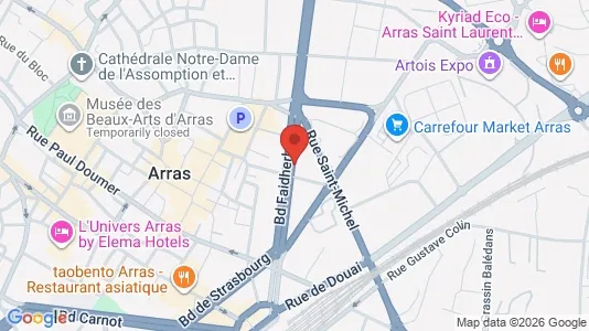 Apartments for rent i Arras - kort over placeringen