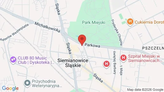 Apartments for rent i Siemianowice Śląskie - kort over placeringen