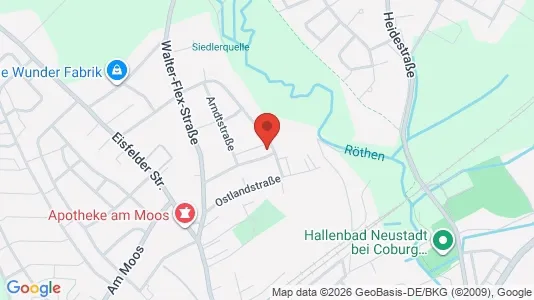 Apartments for rent i Coburg - kort over placeringen