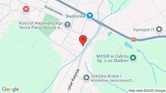 Apartments for rent i Zabrze - kort over placeringen
