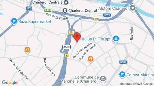 Apartments for rent i Charleroi - kort over placeringen