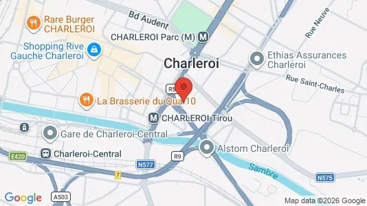 Apartments for rent i Charleroi - kort over placeringen