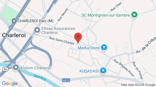 Apartments for rent i Charleroi - kort over placeringen