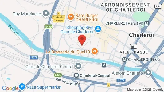 Apartments for rent i Charleroi - kort over placeringen