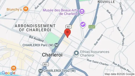 Apartments for rent i Charleroi - kort over placeringen