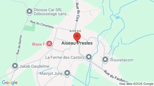Apartments for rent i Aiseau-Presles - kort over placeringen
