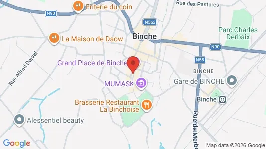 Apartments for rent i Binche - kort over placeringen