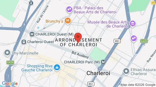 Apartments for rent i Charleroi - kort over placeringen