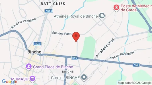 Apartments for rent i Binche - kort over placeringen