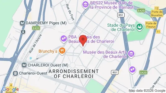 Apartments for rent i Charleroi - kort over placeringen
