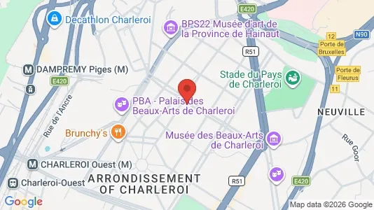 Apartments for rent i Charleroi - kort over placeringen