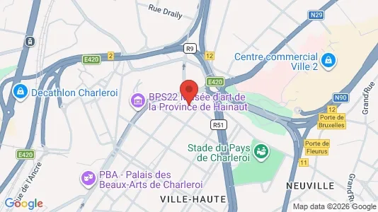 Apartments for rent i Charleroi - kort over placeringen