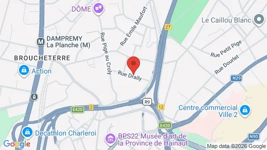 Apartments for rent i Charleroi - kort over placeringen