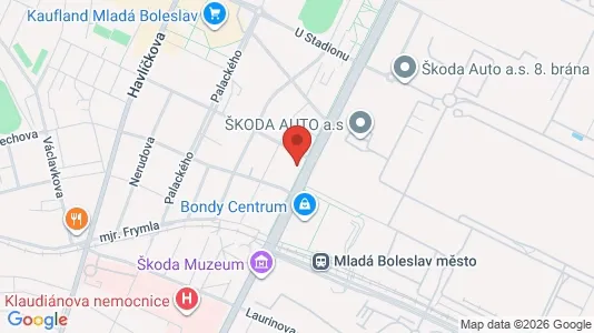 Apartments for rent i Mladá Boleslav - kort over placeringen