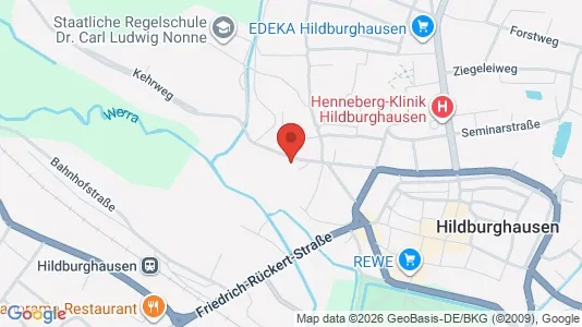 Apartments for rent i Hildburghausen - kort over placeringen