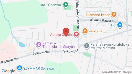 Apartments for rent i Tarnogórski - kort over placeringen
