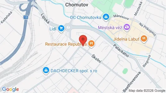Apartments for rent i Chomutov - kort over placeringen