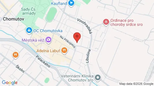 Apartments for rent i Chomutov - kort over placeringen