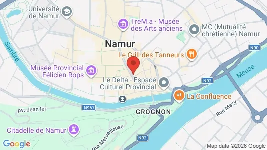 Apartments for rent i Namen - kort over placeringen