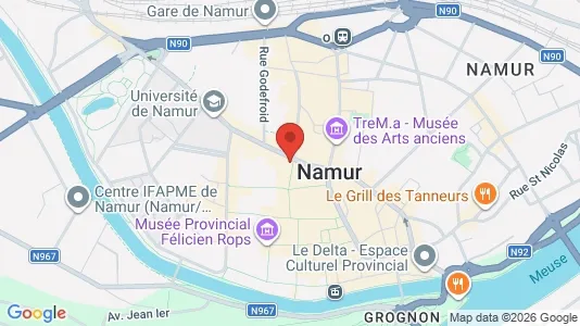 Apartments for rent i Namen - kort over placeringen