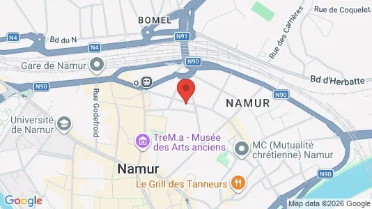 Apartments for rent i Namen - kort over placeringen