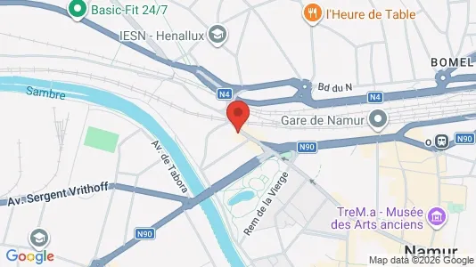 Apartments for rent i Namen - kort over placeringen