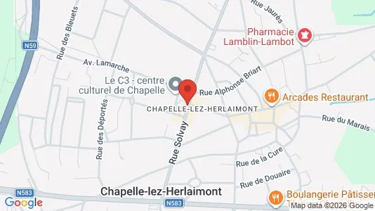 Apartments for rent i Chapelle-lez-Herlaimont - kort over placeringen