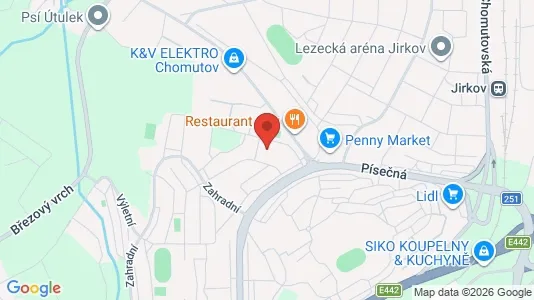 Apartments for rent i Chomutov - kort over placeringen