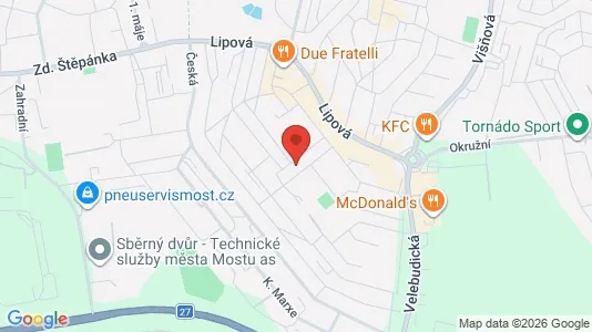 Apartments for rent i Most - kort over placeringen