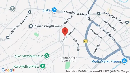 Apartments for rent i Vogtlandkreis - kort over placeringen