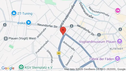 Apartments for rent i Vogtlandkreis - kort over placeringen