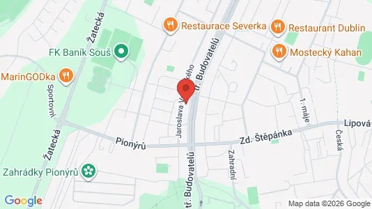 Apartments for rent i Most - kort over placeringen