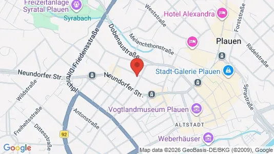 Apartments for rent i Vogtlandkreis - kort over placeringen