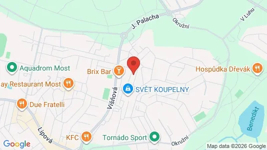 Apartments for rent i Most - kort over placeringen