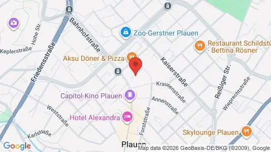 Apartments for rent i Vogtlandkreis - kort over placeringen
