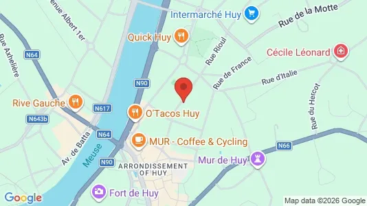 Apartments for rent i Hoei - kort over placeringen