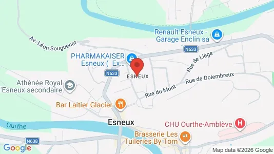 Apartments for rent i Esneux - kort over placeringen