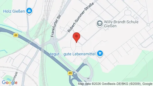 Apartments for rent i Gießen - kort over placeringen