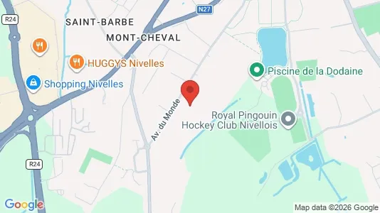 Apartments for rent i Nijvel - kort over placeringen