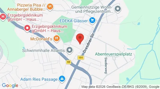 Apartments for rent i Erzgebirgskreis - kort over placeringen