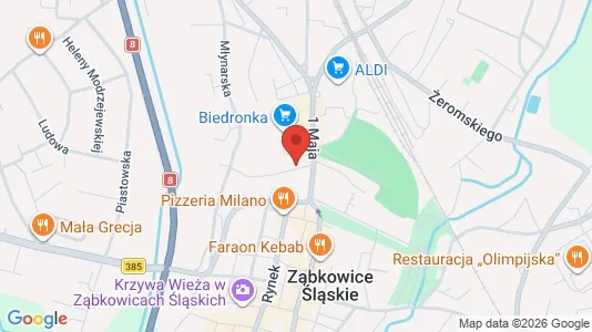 Apartments for rent i Ząbkowicki - kort over placeringen