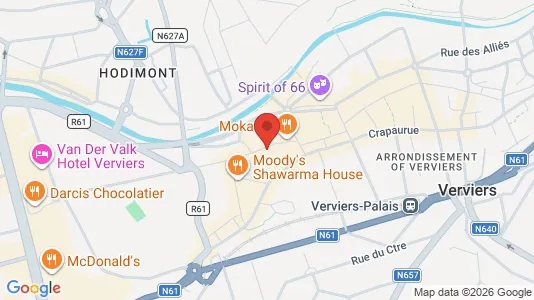 Apartments for rent i Verviers - kort over placeringen