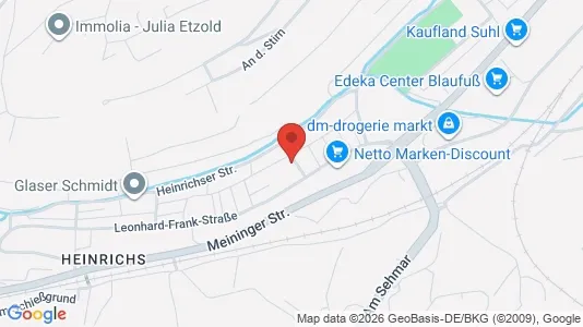 Apartments for rent i Suhl - kort over placeringen