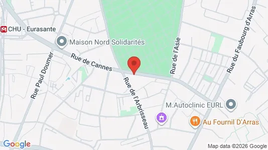 Apartments for rent i Lille - kort over placeringen