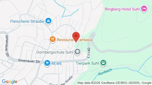 Apartments for rent i Suhl - kort over placeringen
