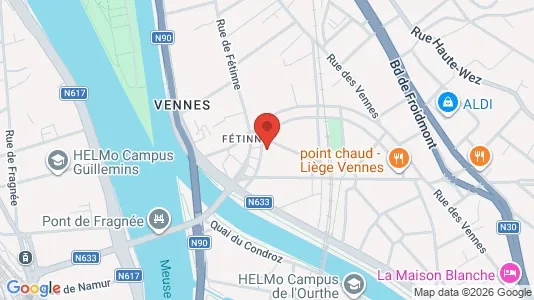 Apartments for rent i Luik - kort over placeringen