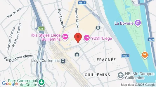 Apartments for rent i Luik - kort over placeringen