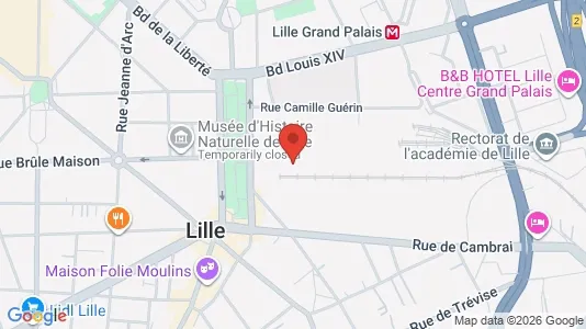 Apartments for rent i Lille - kort over placeringen