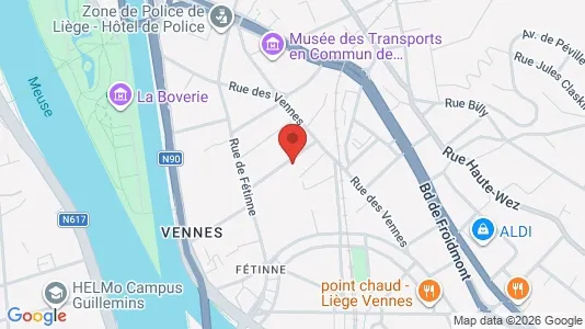 Apartments for rent i Luik - kort over placeringen