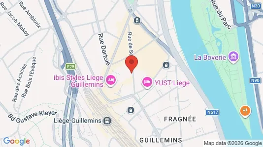 Apartments for rent i Luik - kort over placeringen